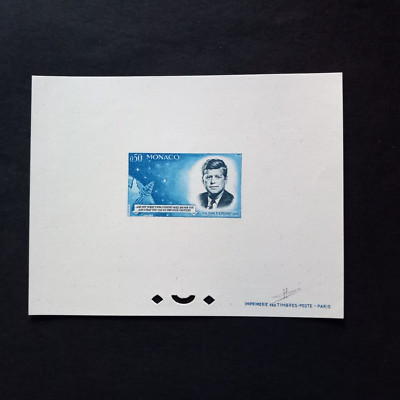MONACO 1963 / LUXUS PROOF - KENNEDY, UNVERSEHRT POSTFRISCH ** C / ZERTIFIKAT