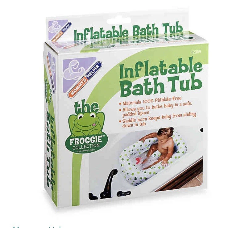 Mommy's Helper Inflatable Bath Tub Froggie Collection,6-24 Months OPEN BOX