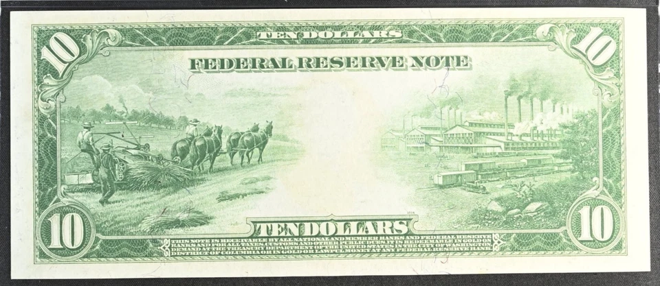 FR911c 1914 $10 Ten Dollars Federal Reserve Note New York PCGS CU63 FREE SHIPPIN - Image 3 of 4