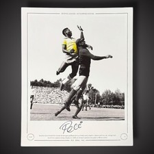 PELE - BRAZIL - 1963 Hand Signed Photo With COA  Fade On Sig &pound;185