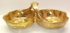 Stangl Pottery Granada Gold Double Candy Dish Bowl With Handle 10"