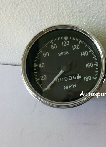 Compteur De Vitesse Smiths Réplique - Noir, 100mm, 180 Mph, Filetage M18x1.5, Neuf Pour Tracteur Ou Custom