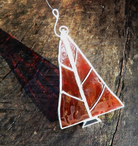 DEEP RUBY RED LOVE HEART Australian Stained Glass SUNCATCHER Small Personal Gift - Picture 22 of 24