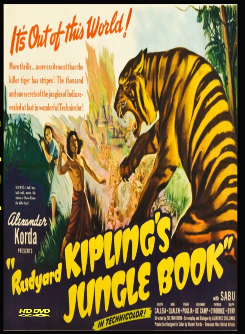 JUNGLE BOOK  1942 Technicolor DVD Classic Family Adventure Movie SABU 35mm Film