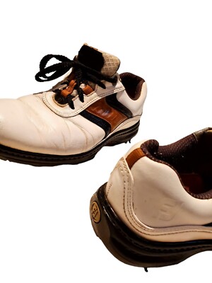 FootJoy Contour Golf Shoes 54130 White / Brown - 7 US FootJoy Contour Golf Shoes 54130 White / Brown - 7 US | eBay main image 3