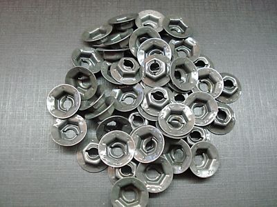 45 pcs 3/16'' emblem name plate black phosphate thread cutting nuts fits Dodge