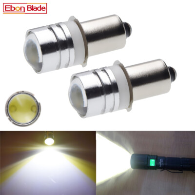 2X 18V DC P13.5S PR2 COB 1W LED Flashlight Replacement Bulb Emergency Work Light
