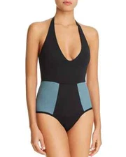 L*Space Fireside One Piece Black L83927 Womens Swimsuit Size 8
