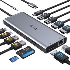 USB C Laptop Docking Station Dual Monitor HDMI for Dell/Lenovo/HP L... Fast Ship