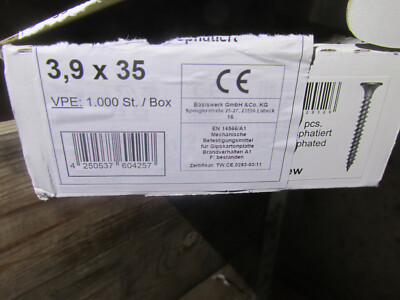 1000Stück Magazinschrauben Rigips 3,9x35mm PH Feingewinde / Aktion H2Breg2 x