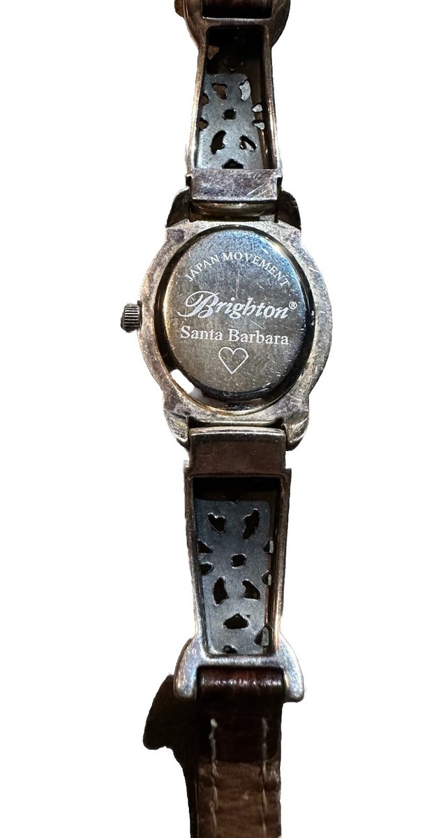 Brighton Watch Santa Barbara Silver Tone w/ Leather Band New  display picture 1