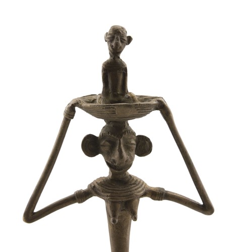 Statue de la Maternité dhokra - Femme et enfant - Art tribal Bastar Inde 2840 - Picture 2 of 8