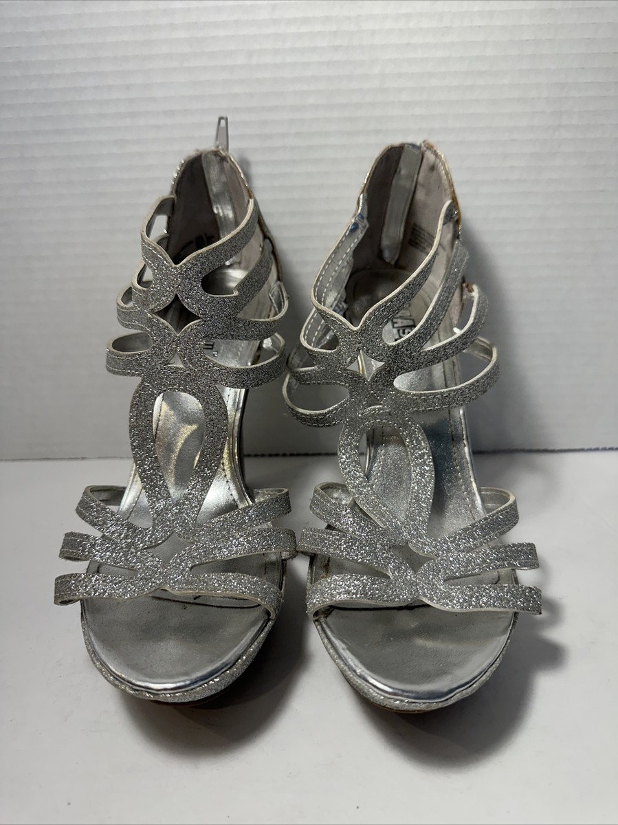 Brash Women's Platform Strappy Gem Stone Sz 8 1/2 Formal Sandal