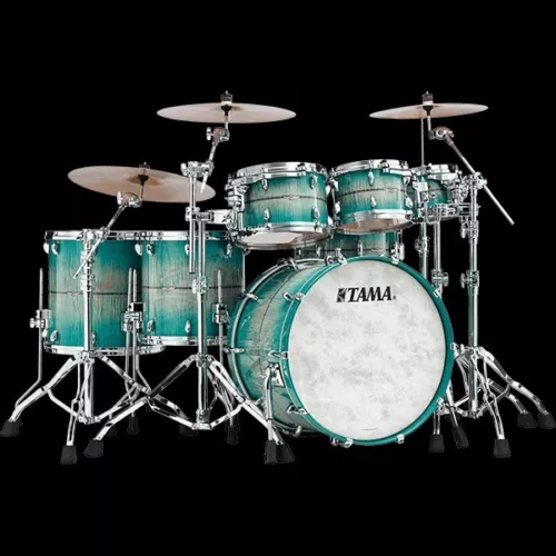 Tama STAR Maple Drumset 22/8/10 / 12/14/16 14 "× 6,5 " Emerald Sea Curly Burst
