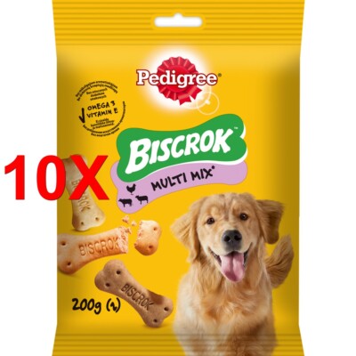 10 X Pedigree Biscrok Multi Mix Hundekekse 200 Gr. Imbiss