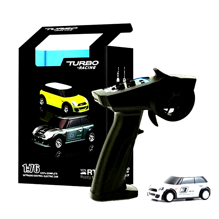 Remote Control Car Mini Speed RC 1:76 Scale High-Performance TURBO Racing 2.4GHz