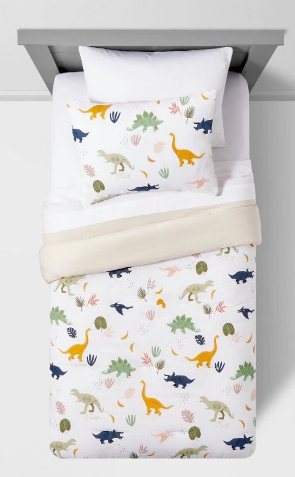 Pillowfort Dinosaur Twin Comforter Set Inc Sham New - Image 2 of 4
