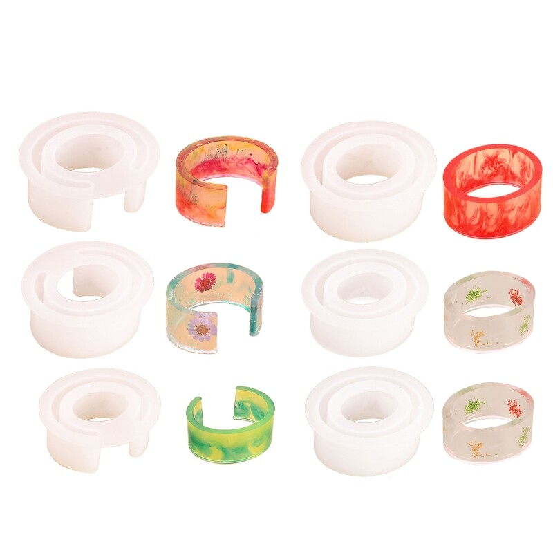 Egg-Shaped Silicone Mould for Epoxy Resin Jewelry Rings & Bracelets