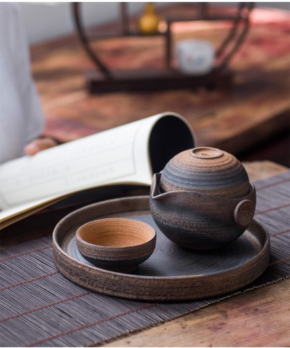 Ceramic Teapot Two Tea Cup Set Travel Portable Kung Fu Tea Set Tea Ceremony - Picture 4 of 7