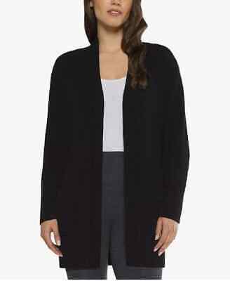 NWT MAX & MIA 1797401 BLACK RIBBED KNIT OPEN FRONT SWEATER NWT MAX & MIA 1797401 BLACK RIBBED KNIT OPEN FRONT SWEATER