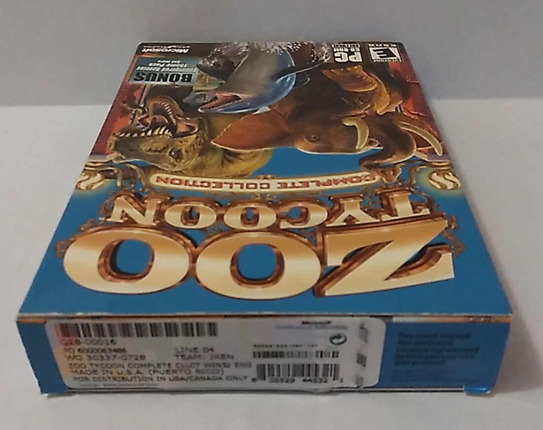 *NEW* Zoo Tycoon Complete Collection Microsoft PC CD-ROM Factory Sealed in  Box!