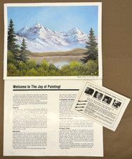 Vintage Lot BOB ROSS Joy of Painting Print, Ephemera, Painting Instructions 1991