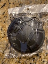 77mm Lens Cap center pinch snap on Front Cover string for Canon Nikon Sony -e164