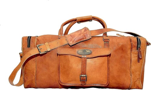 Sac De Voyage En Cuir Véritable Pour Homme - Style Vintage Week-end, Neuf Sans étiquette