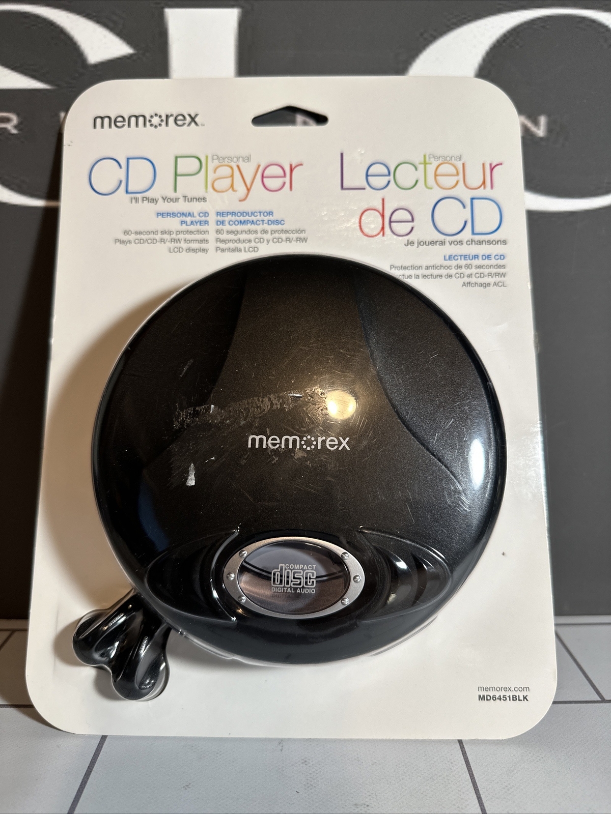 NEW Memorex Personal CD Player MD6451BLK Skip Protection CD/CD-R/-RW ...
