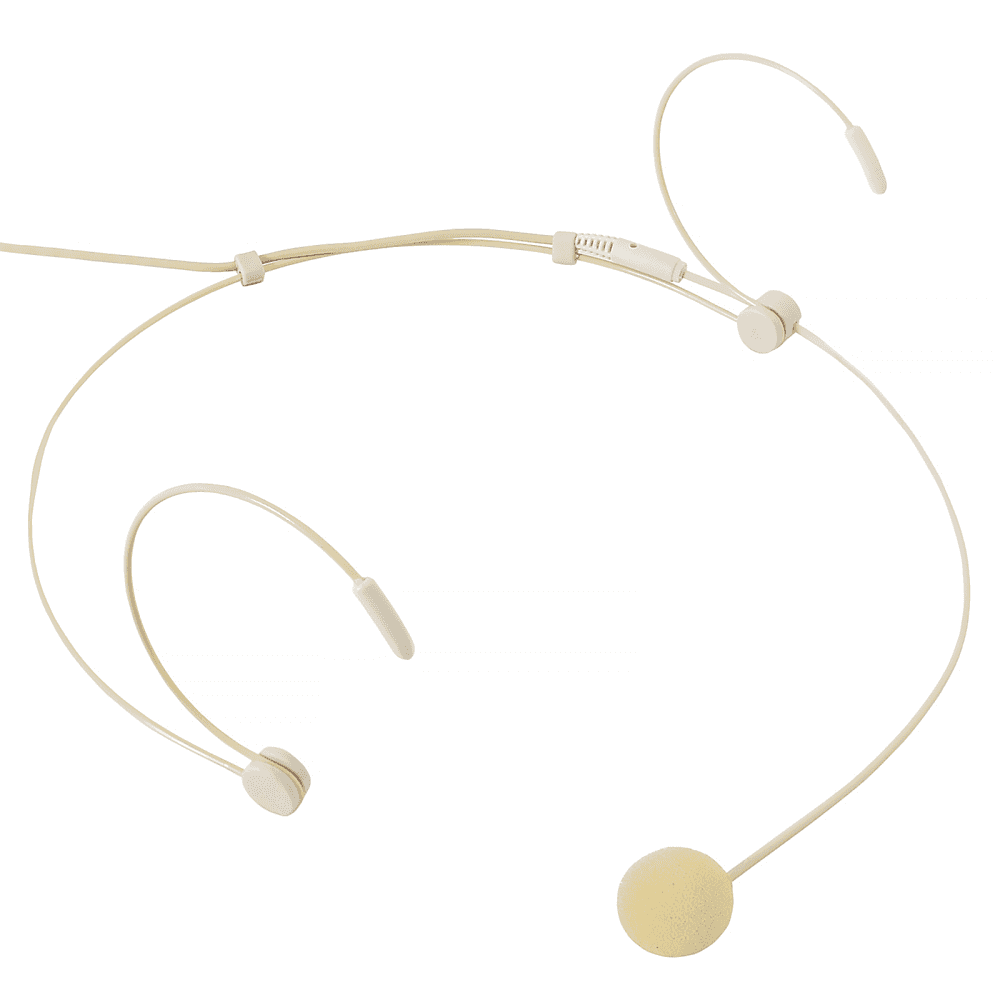 Chord Replacement Discreet Activity Headset Microphone Mono Jack Flesh Beige Mic