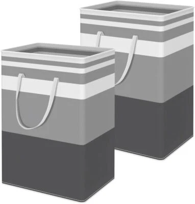 2 Stück 75L Wäschekorb Organizer mit erweitertem Griff, Faltbarer Wäschesammler - Bild 1 von 4
