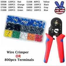 Electrical Wire Connectors Cord Pin End Bootlace Ferrule Crimp Terminals 800Pcs