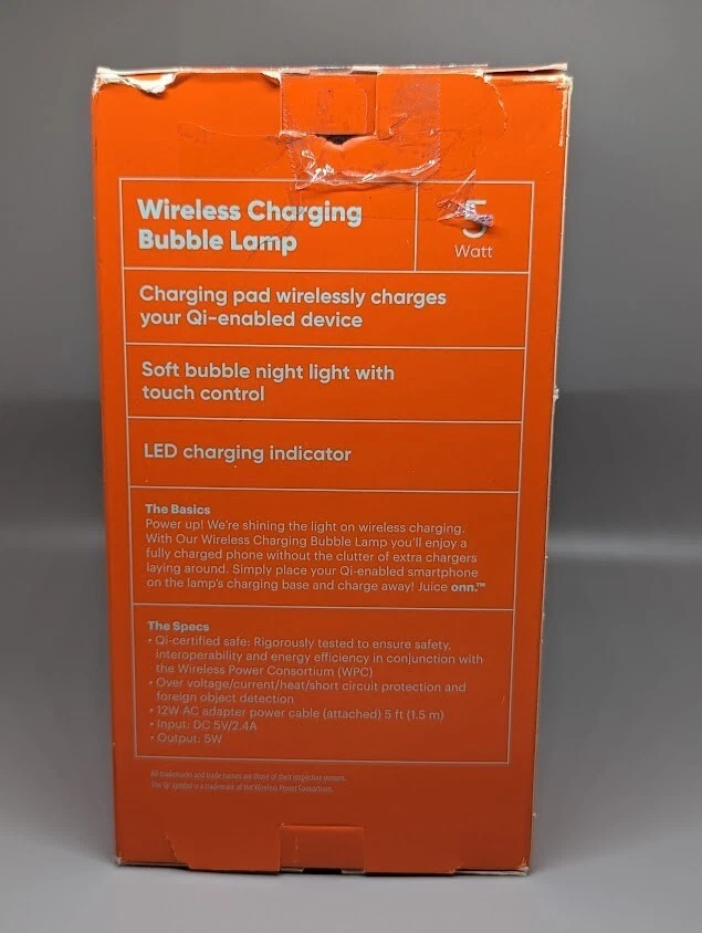 Juice onn wireless charging lamp deals