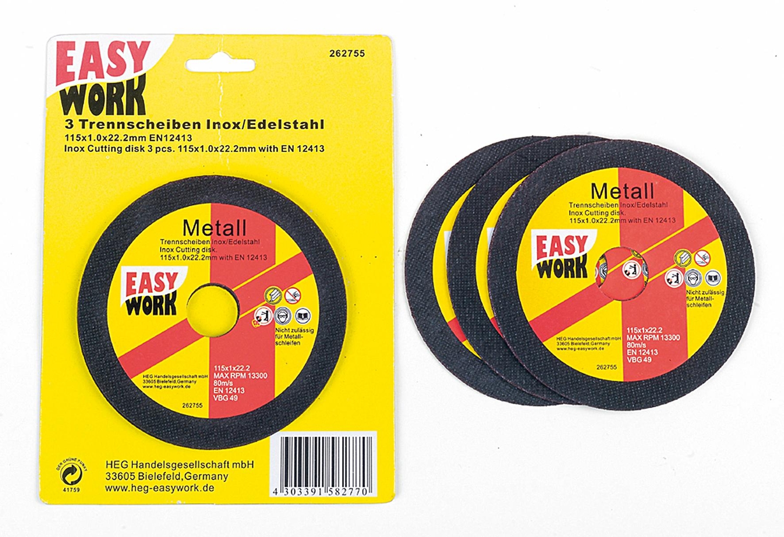 Easy Work Trennscheibensatz 'inox'