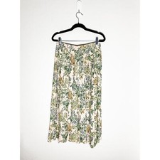 Vintage Women's JG Hook Pink Floral Print Pleated Midi Skirt Cottagecore Rayon 6