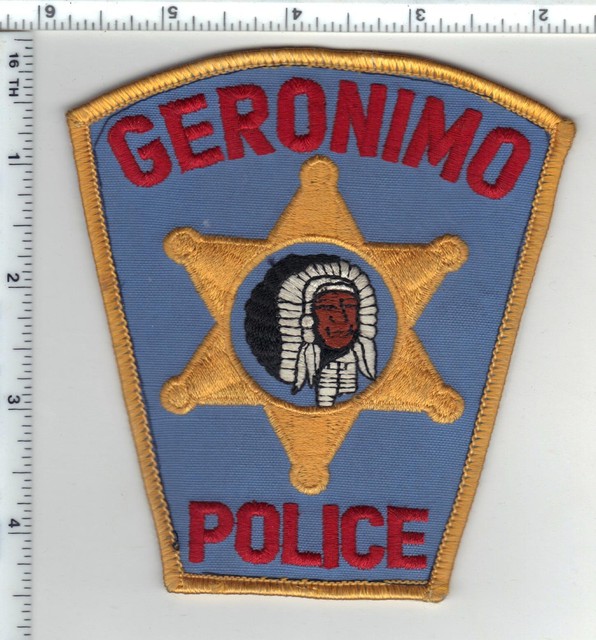 Geronimo Police (Oklahoma) Shoulder Patch from a wall display eBay