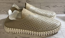 Ilse Jacobsen Slip on Shoe Tulips Platino Taupe Laser Cut Women  s Size 37