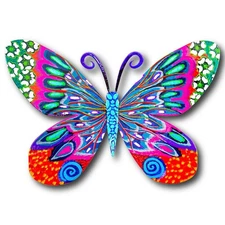 Patricia Govezensky- Original Painting on Cutout Steel "Butterfly"