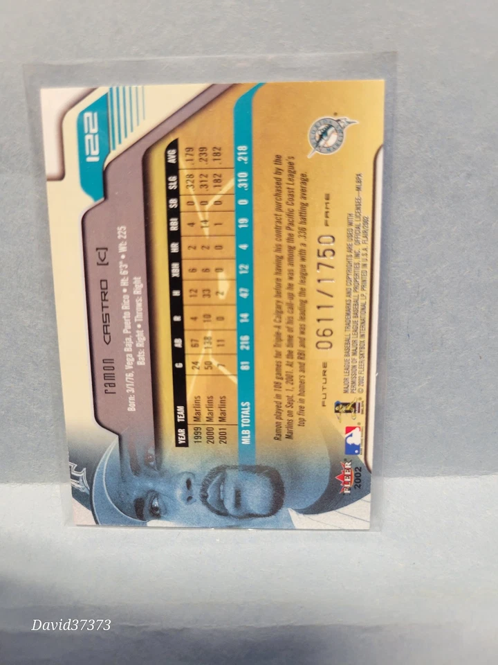 2002 Flair - Future Fame Ramon Castro #122 /1750 - Image 2 of 2