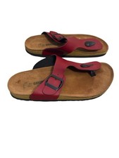 Birkenstock Gizeh Sandals Womens UK 7 EU 40 Red Slip On Strap