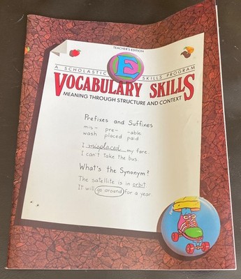Vintage 1980 Teacher Ed Scholastic Vocabulary Skills E Meaning Structure Context