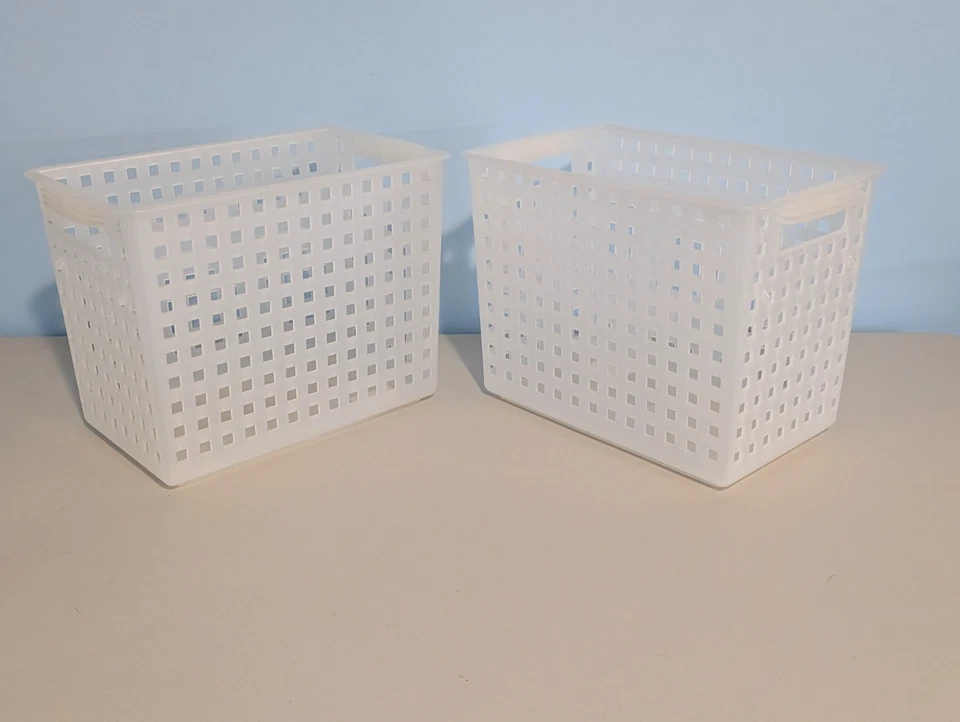Lot of 2 InterDesign IDesign Modulon Lg Plastic Storage Organizer Container Bins - Image 3 of 4
