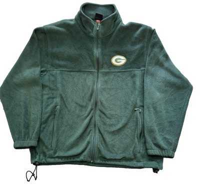 Green Bay Packers Jacke Herren Large grün NFL Football Fleece Full Zip gebraucht