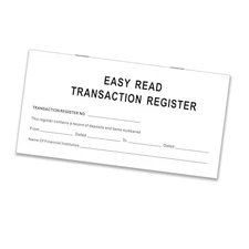 6"×3" Check Registers for Personal Checkbook - Blank Ledger Transaction 12