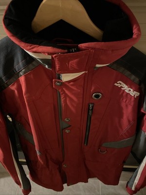 Spyder Men Ski Jacket M Sz 50 Winter Hoodie Competition For The Elements