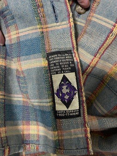 The Territory Ahead Herren XLT Mehrfarbig Patchwork Langarm Hemd mit Knöpfen - Bild 4 von 12