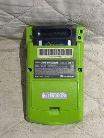 Game Boy Color Kiwi Lime Green Handheld System  Working  + GAME NO SOUND