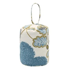 Decorative Weighted Door Stopper, Cylinder Fabric Door Stop with Handle, Heav...
