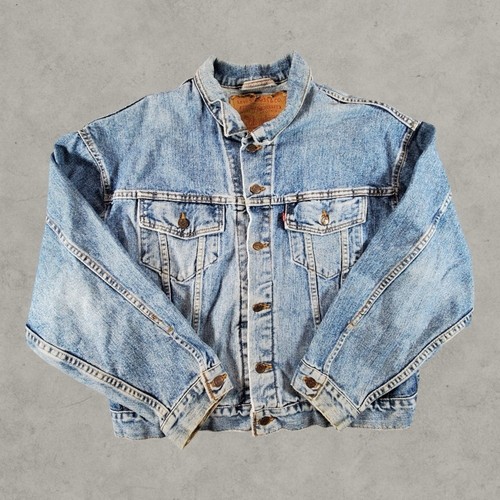 Vintage Levi's Denim Jacket Mens Large Blue 70598 4891 Trucker USA Made Type 3