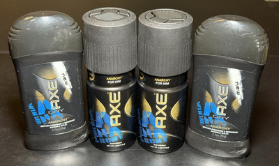 AXE Anarchy For Him Body Spray & Deodorant 4-Pc Lot - Discontinued Hard To Find